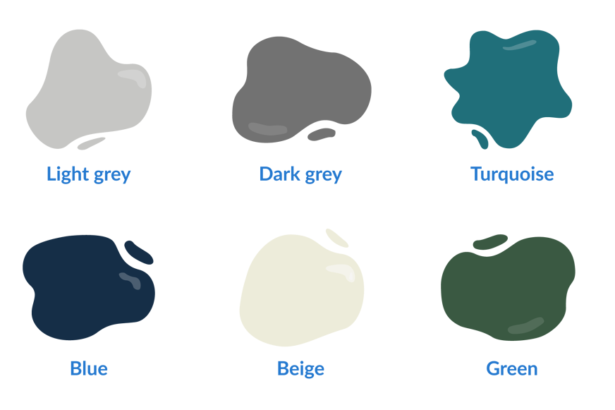 different colours